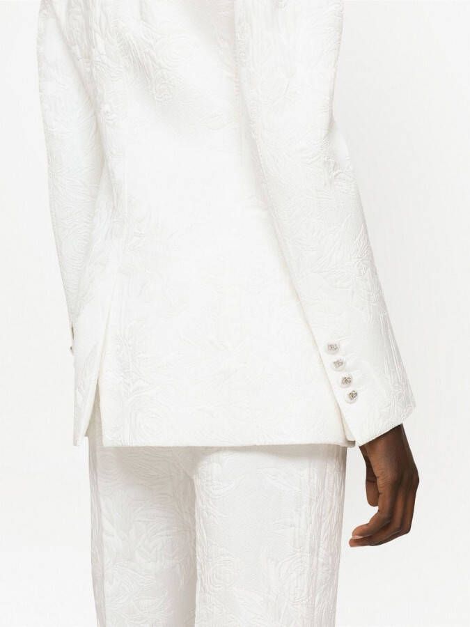 Dolce & Gabbana Turlington blazer met brokaat Wit