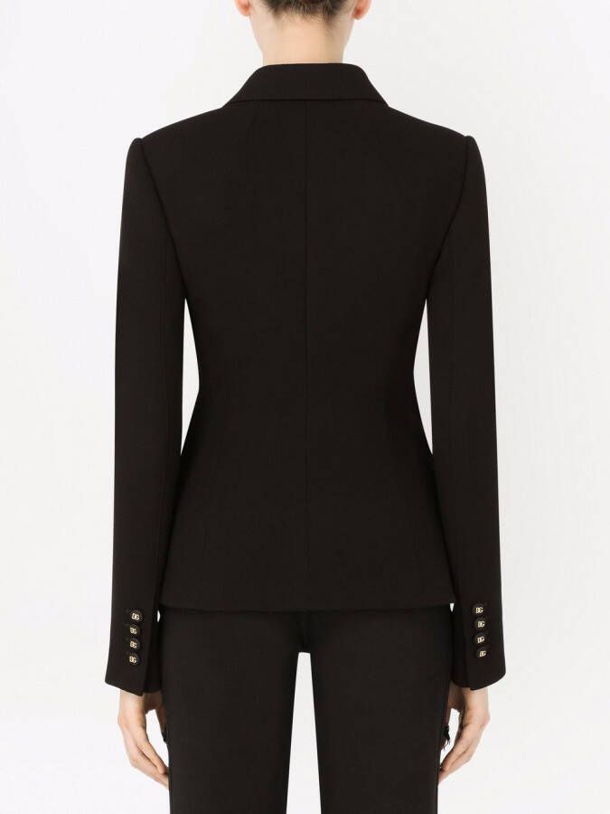 Dolce & Gabbana Wollen blazer met enkele rij knopen Zwart