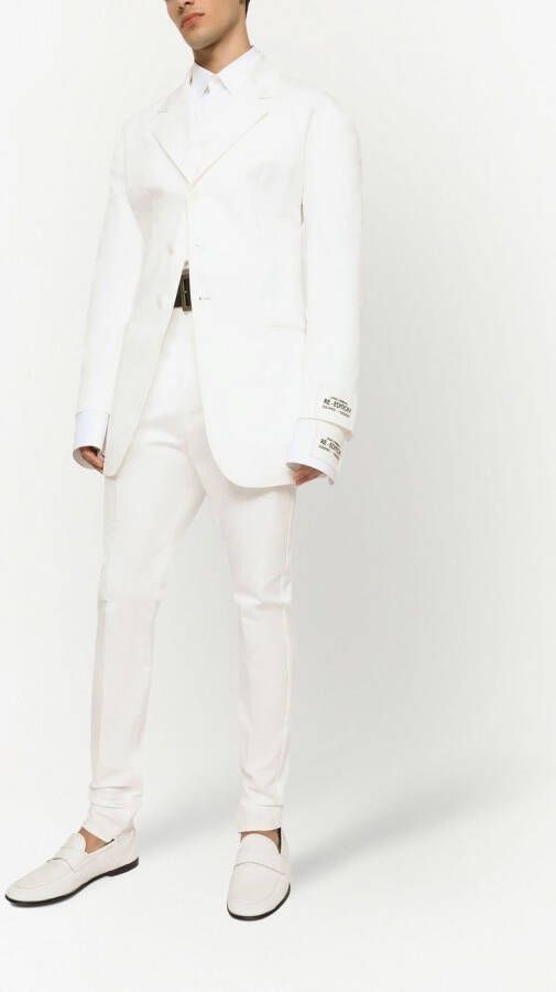 Dolce & Gabbana Katoenen gabardine blazer Wit