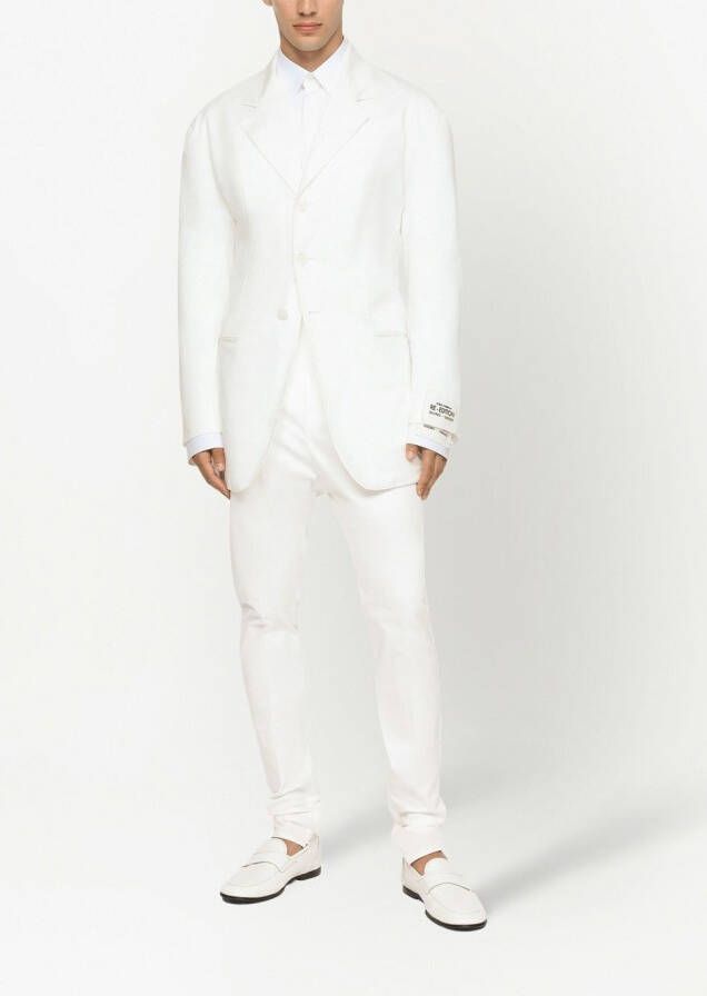 Dolce & Gabbana Katoenen gabardine blazer Wit