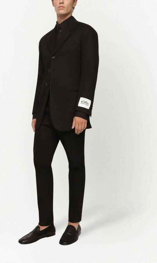 Dolce & Gabbana Katoenen gabardine blazer Zwart