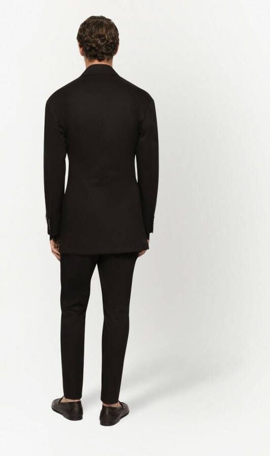 Dolce & Gabbana Katoenen gabardine blazer Zwart