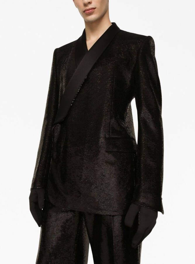 Dolce & Gabbana Blazer met pailletten Zwart