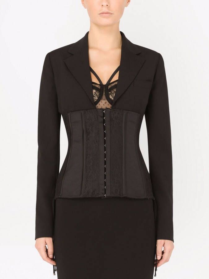 Dolce & Gabbana Jack met veterdetail Zwart