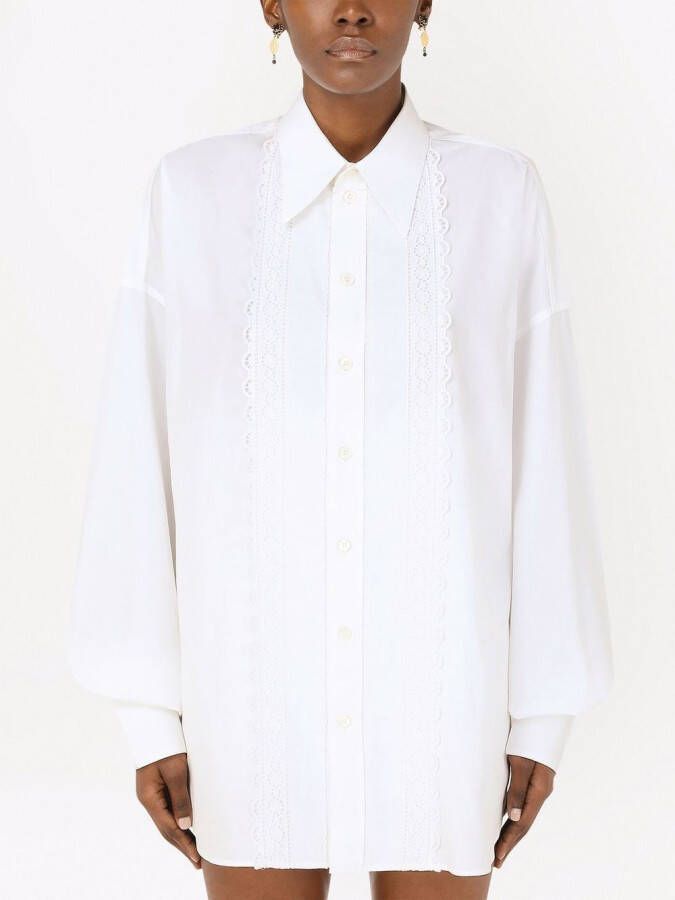 Dolce & Gabbana Broderie anglaise blouse Wit