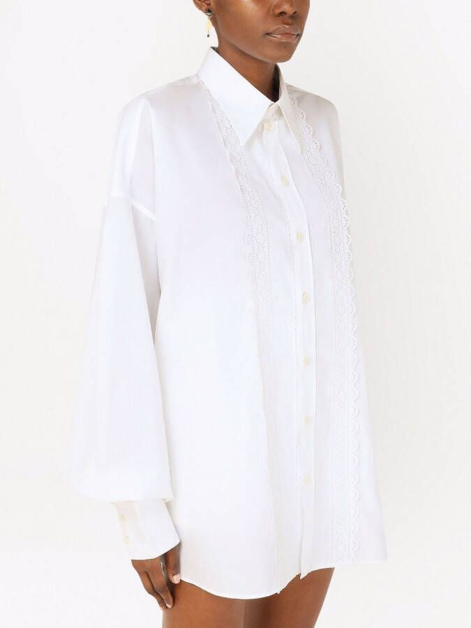 Dolce & Gabbana Broderie anglaise blouse Wit