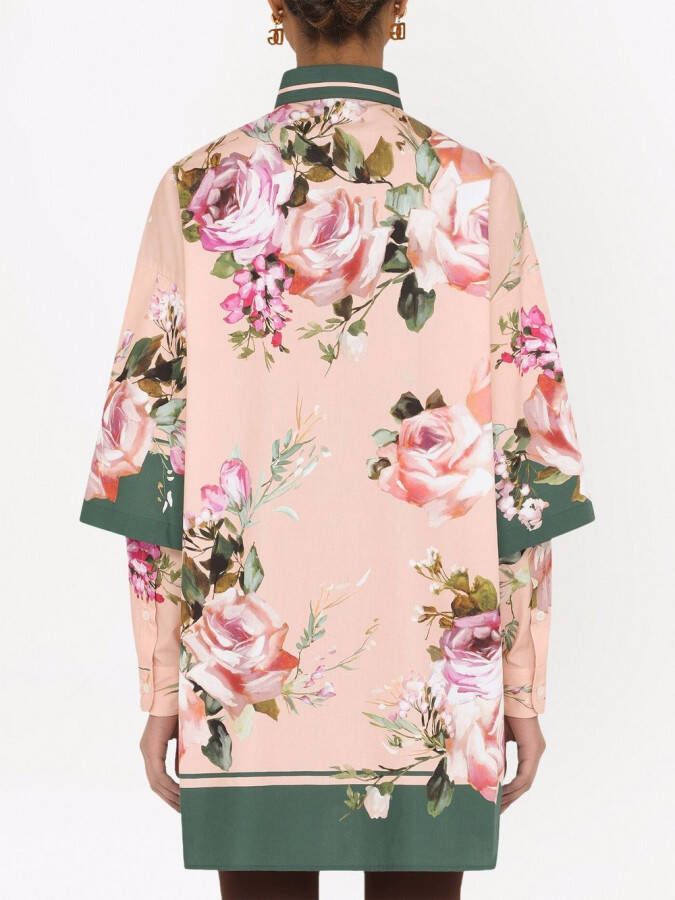 Dolce & Gabbana Blouse met bloemenprint Roze