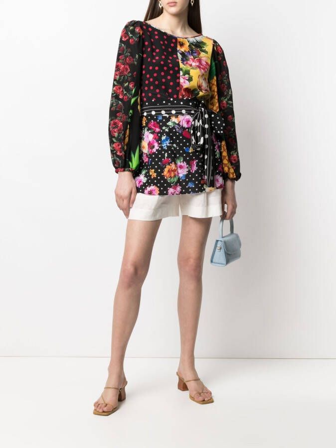 Dolce & Gabbana Blouse met ceintuur Zwart