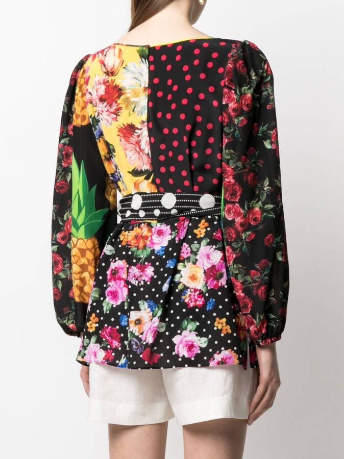 Dolce & Gabbana Blouse met ceintuur Zwart
