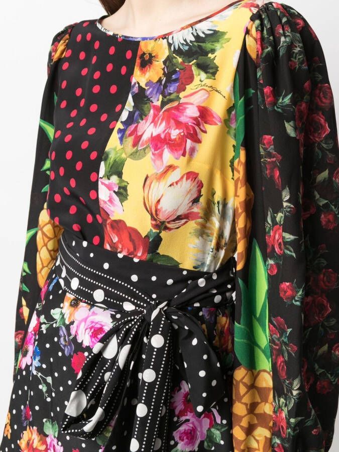 Dolce & Gabbana Blouse met ceintuur Zwart