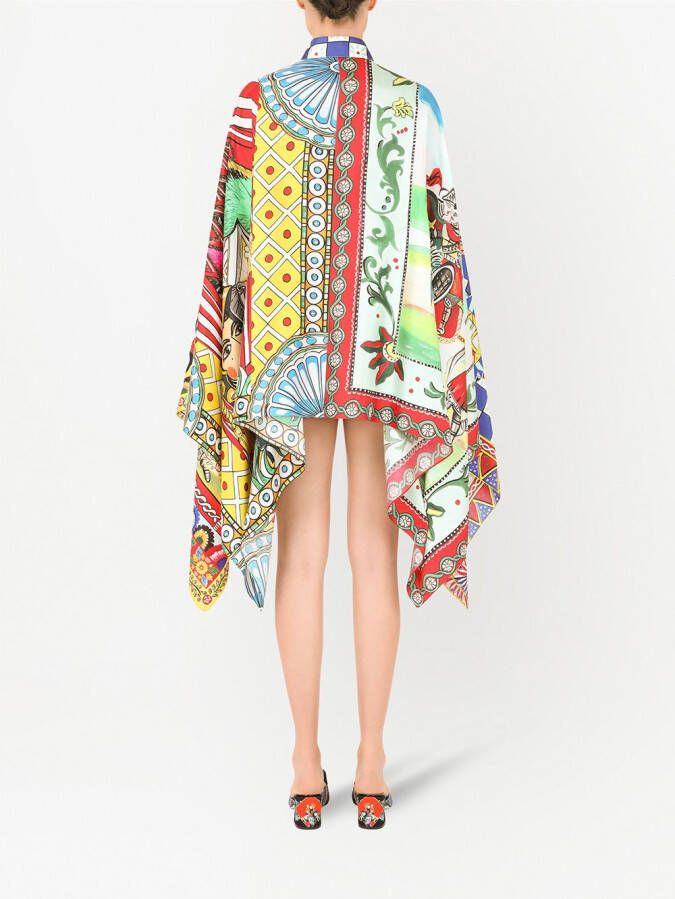 Dolce & Gabbana Twill blouse met print Blauw