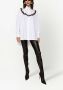 Dolce & Gabbana Popeline blouse met kanten vlakken Wit - Thumbnail 2