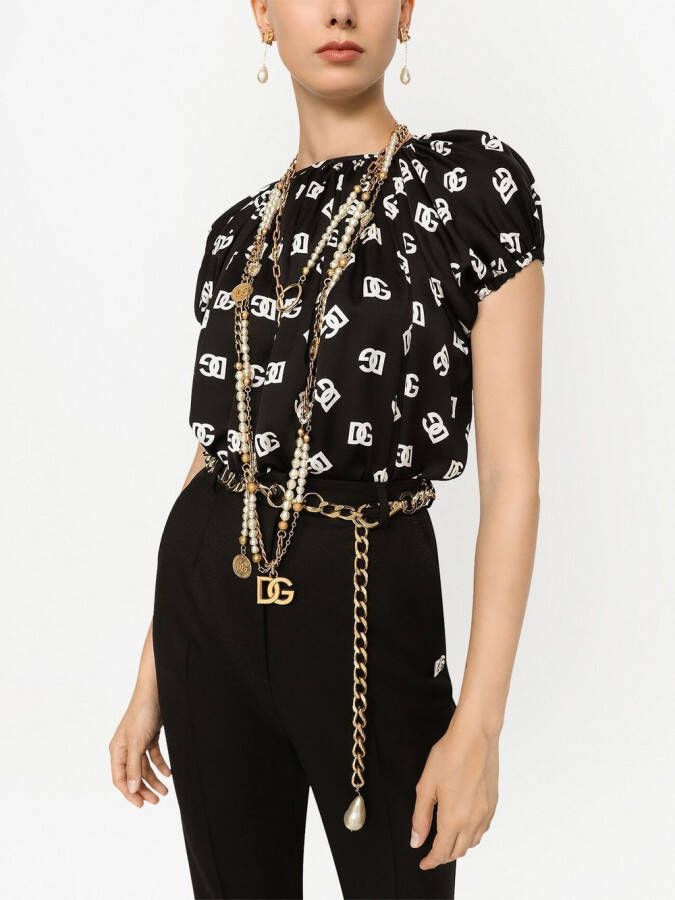 Dolce & Gabbana Zijden shirt Zwart