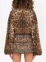 Dolce & Gabbana Chiffon blouse met luipaardprint Bruin - Thumbnail 4