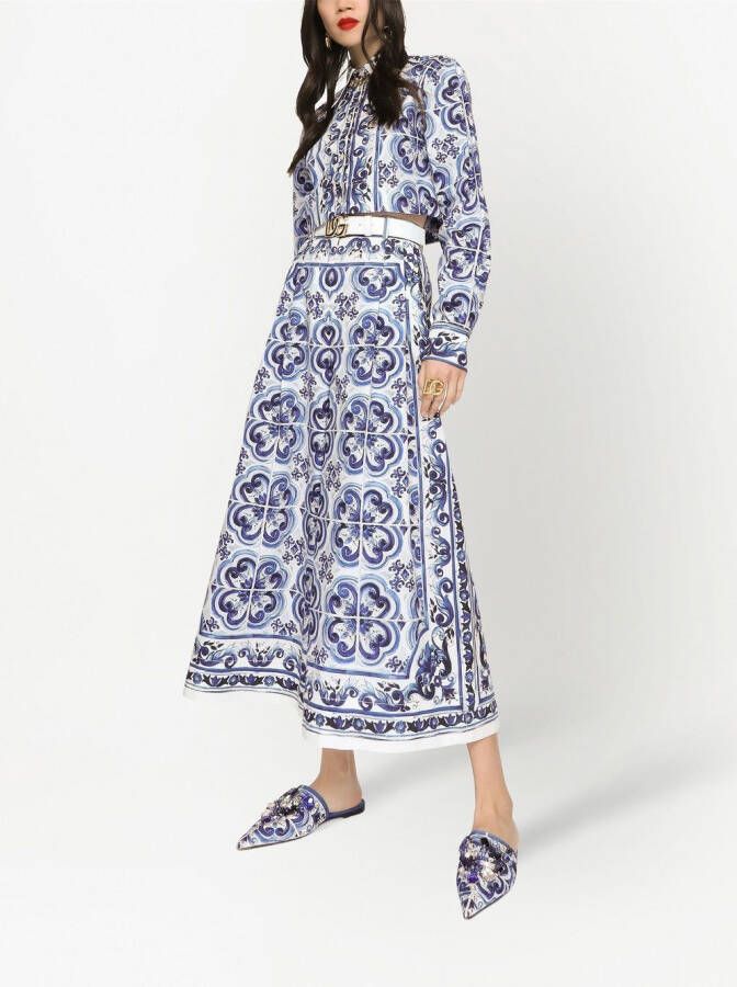 Dolce & Gabbana Blouse met print Blauw