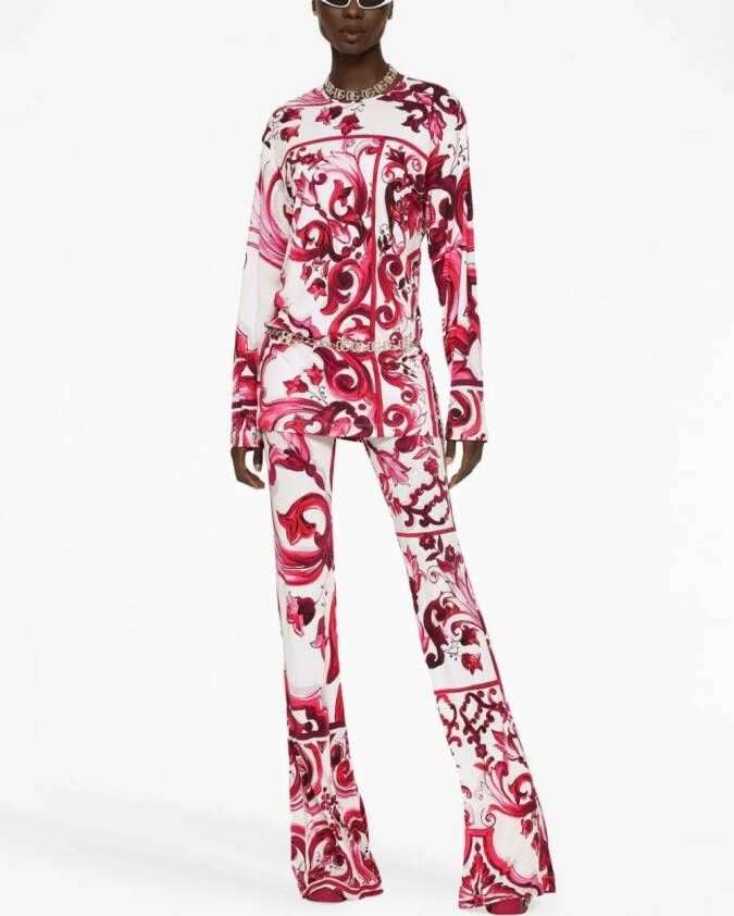 Dolce & Gabbana Blouse met print Wit