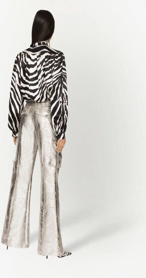 Dolce & Gabbana Blouse met zebraprint Zwart