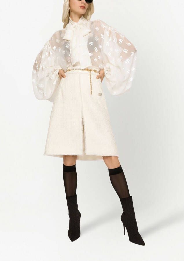 Dolce & Gabbana Blouse met strikkraag Wit