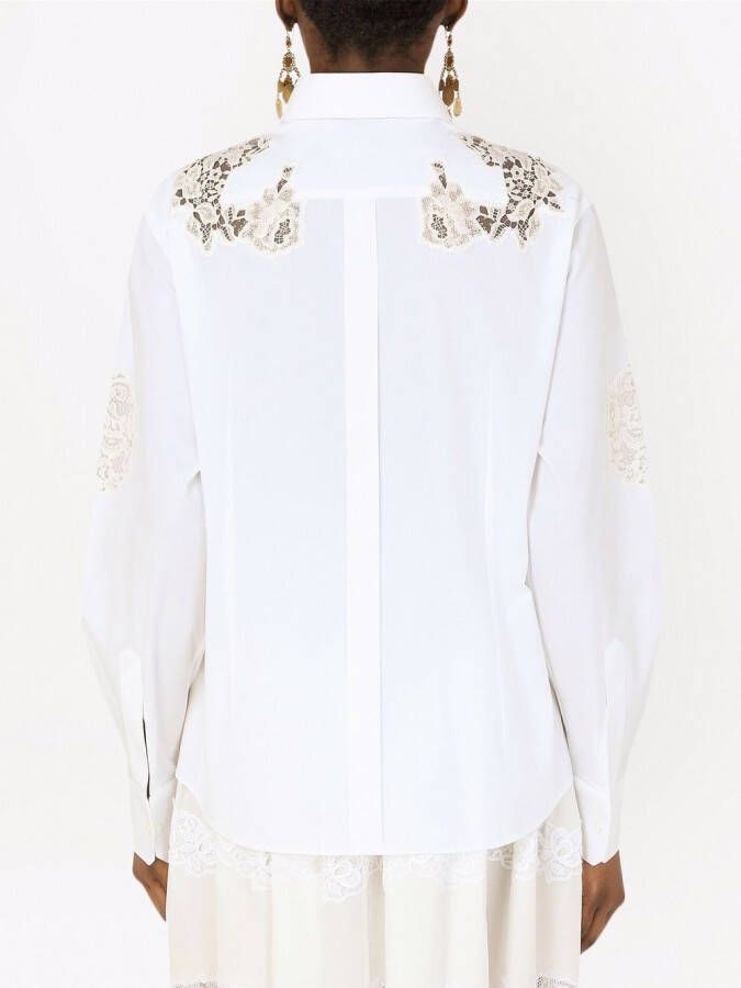 Dolce & Gabbana Blouse van popeline Wit