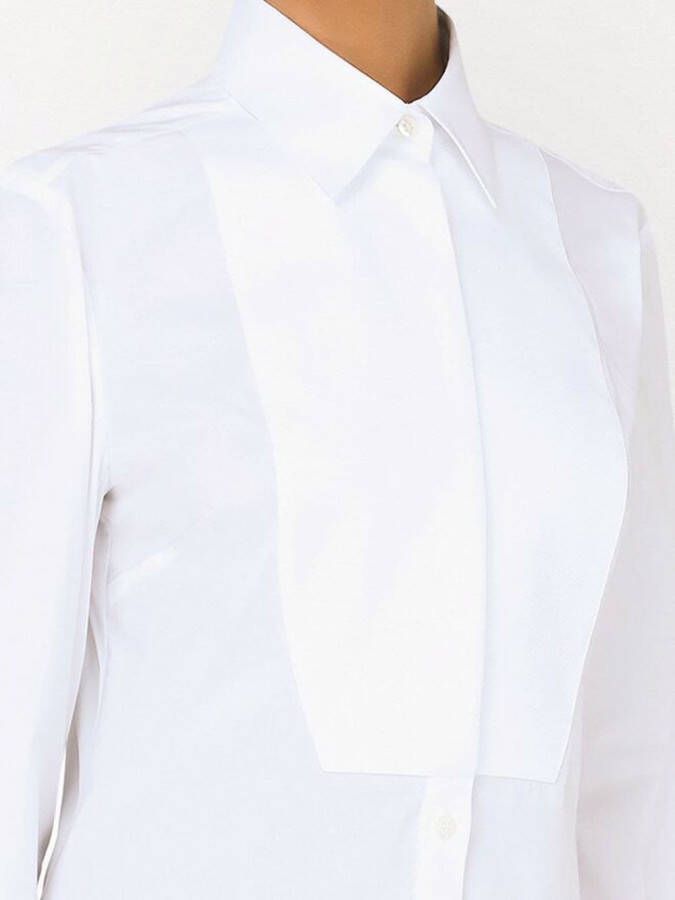 Dolce & Gabbana Smoking blouse van stretch-popeline Wit