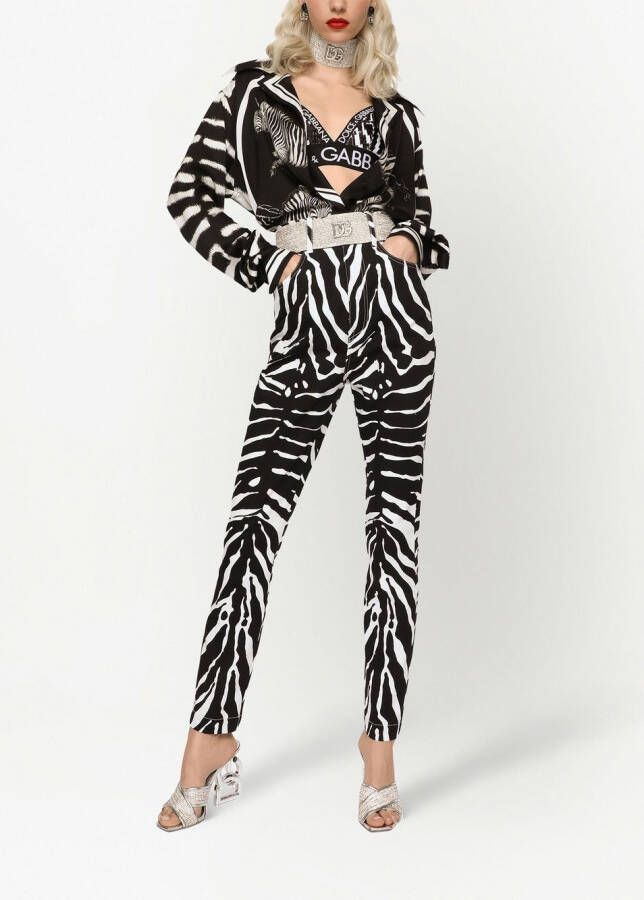 Dolce & Gabbana Overhemd met zebraprint Zwart