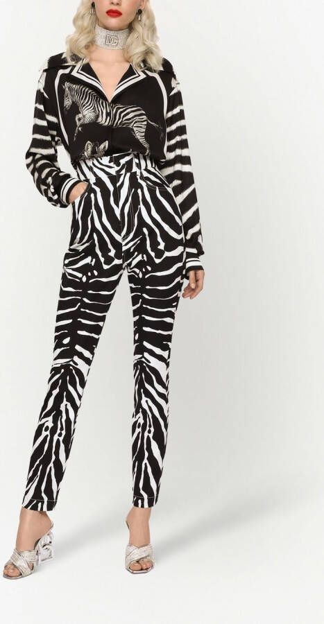Dolce & Gabbana Overhemd met zebraprint Zwart