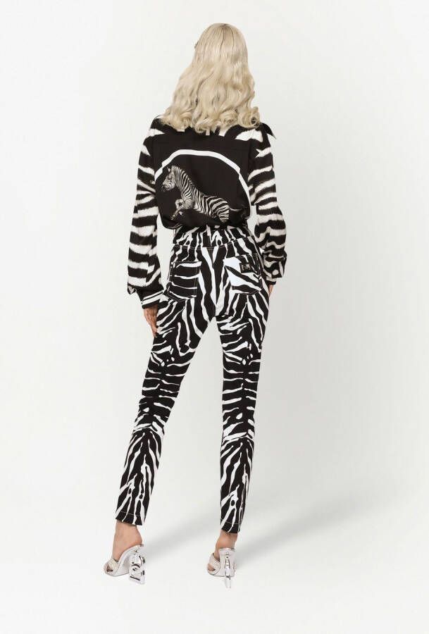 Dolce & Gabbana Overhemd met zebraprint Zwart