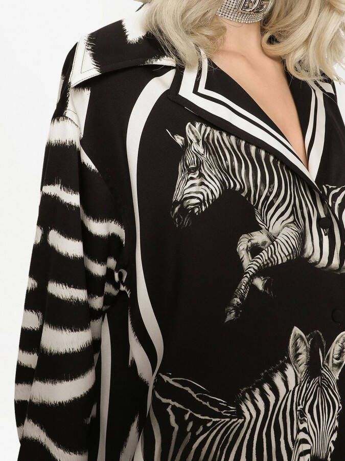 Dolce & Gabbana Overhemd met zebraprint Zwart