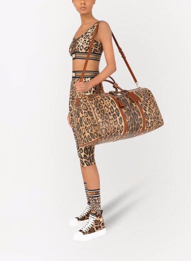 Dolce & Gabbana Medium Crespo reistas met luipaardprint Bruin