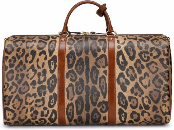 Dolce & Gabbana Medium Crespo reistas met luipaardprint Bruin