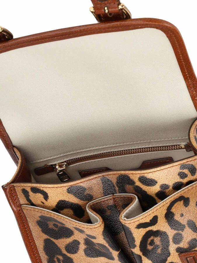 Dolce & Gabbana Crespo messengertas met luipaardprint Bruin