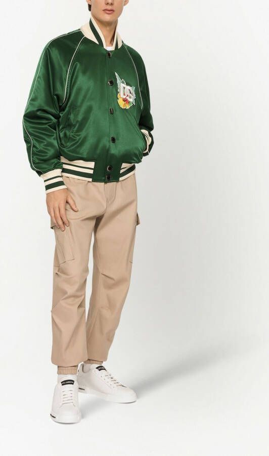 Dolce & Gabbana Bomberjack met logoprint Groen