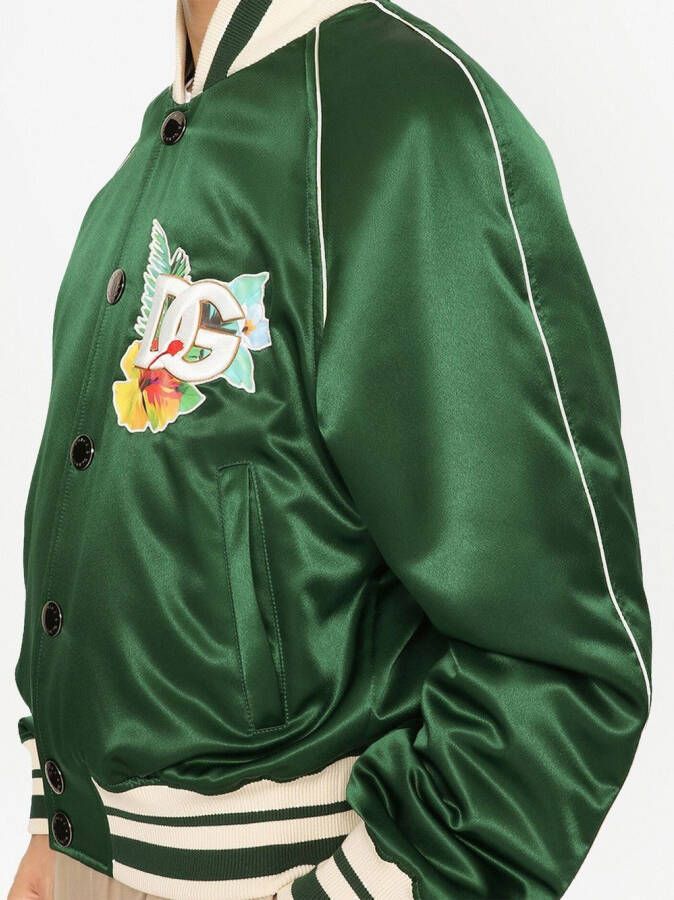 Dolce & Gabbana Bomberjack met logoprint Groen