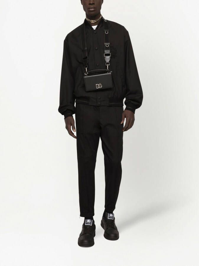 Dolce & Gabbana Bomberjack met patch Zwart