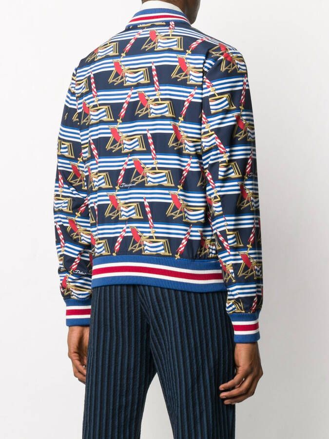 Dolce & Gabbana Bomberjack met print Blauw