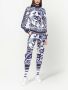 Dolce & Gabbana Sweater met Majolica-print en rits Blauw - Thumbnail 3