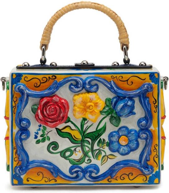 Dolce & Gabbana Dolce Box handgeverfde tas met handgreep Geel