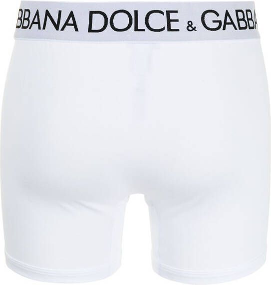 Dolce & Gabbana Boxershorts met logo tailleband Wit