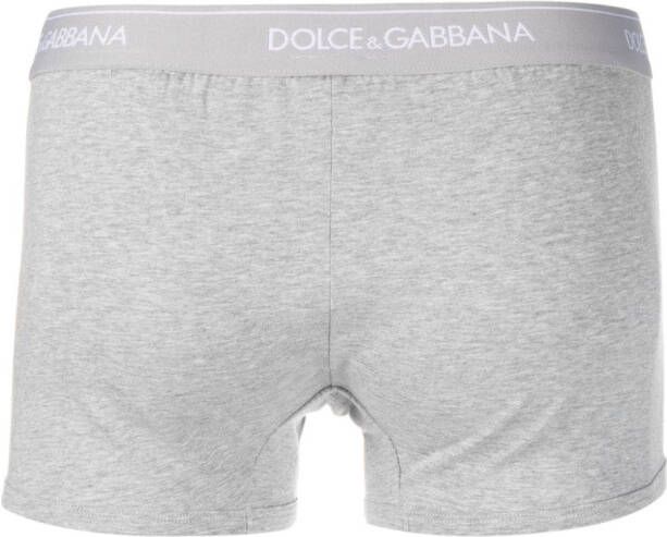 Dolce & Gabbana Boxershorts met logoband (set van twee) Grijs