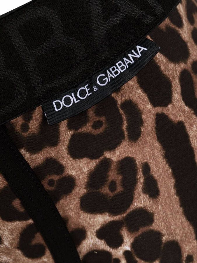 Dolce & Gabbana Boxershorts met luipaardprint Beige