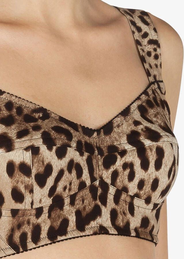 Dolce & Gabbana Bralette met luipaardprint Bruin