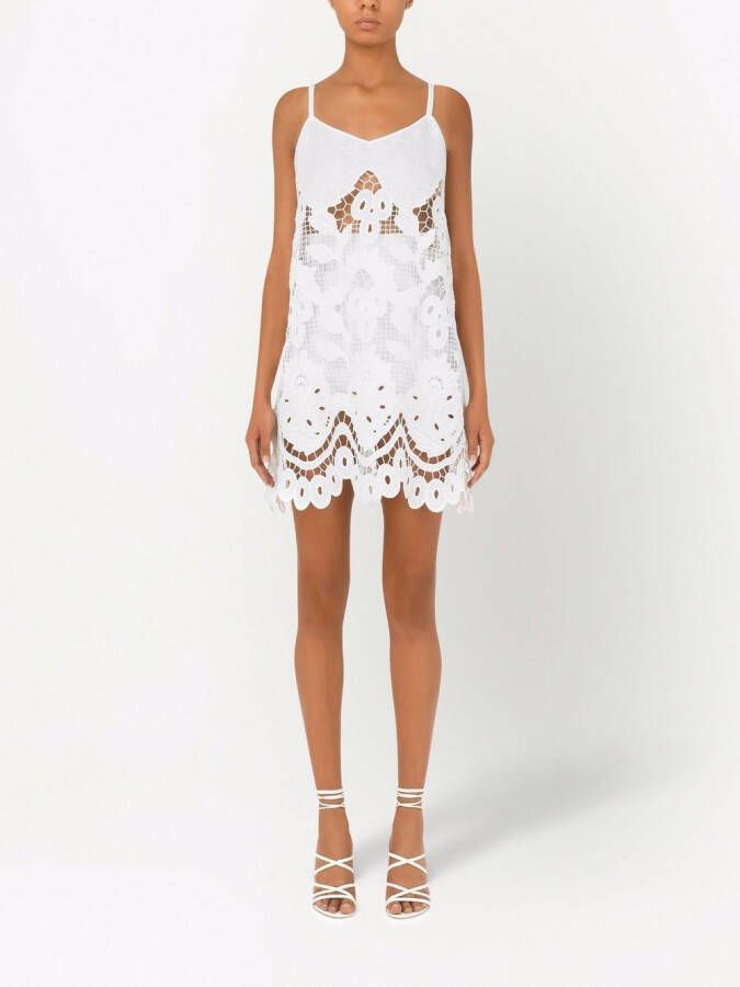 Dolce & Gabbana Mouwloze mini-jurk Wit