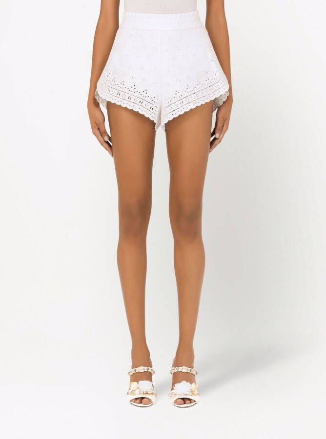 Dolce & Gabbana Shorts met borduurwerk Wit