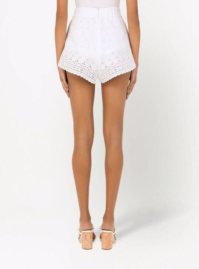 Dolce & Gabbana Shorts met borduurwerk Wit