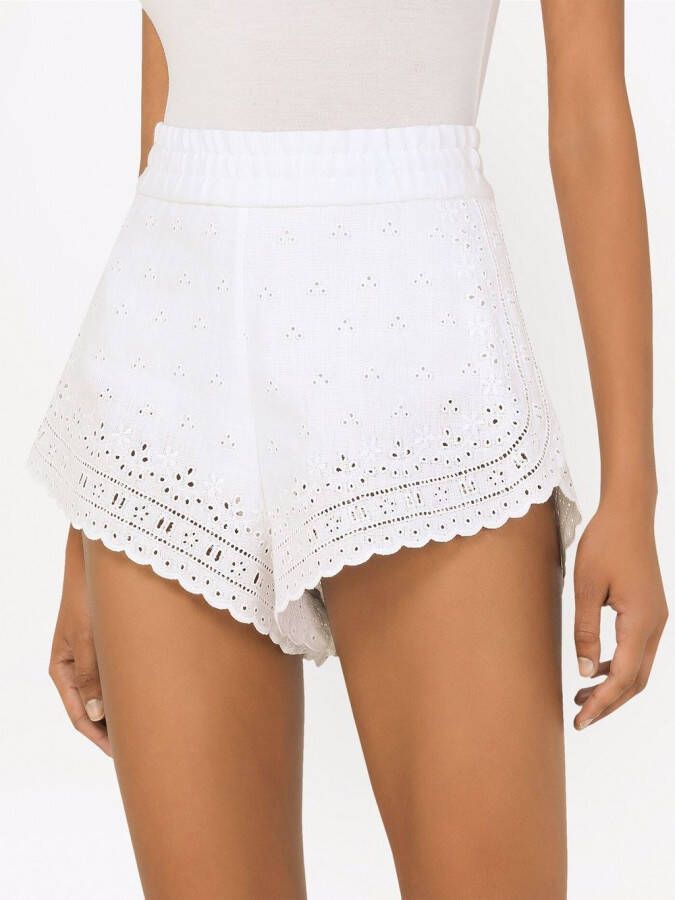 Dolce & Gabbana Shorts met borduurwerk Wit