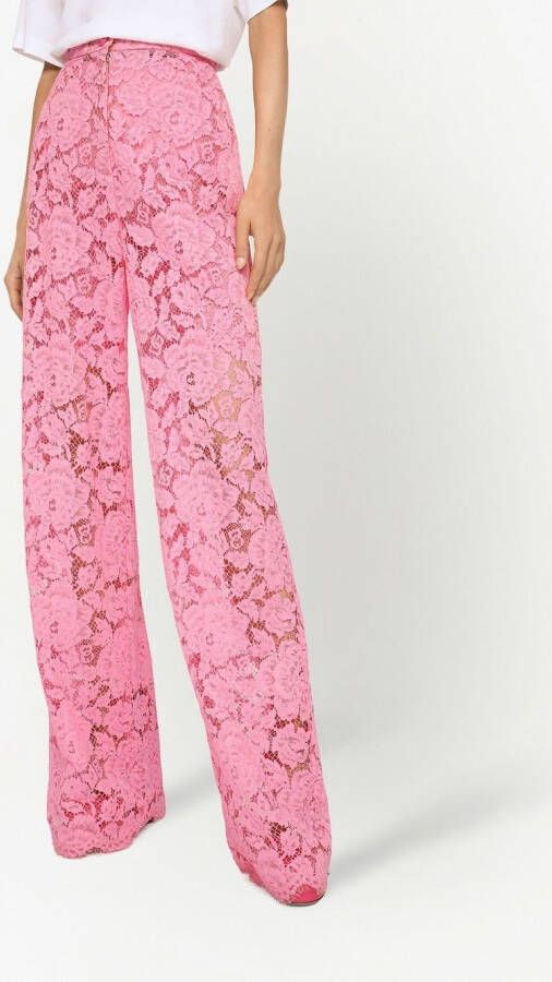 Dolce & Gabbana Flared broek Roze