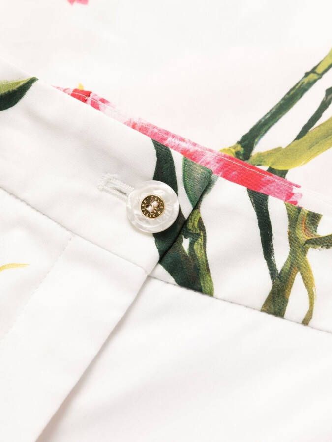 Dolce & Gabbana Broek met bloemenprint Wit