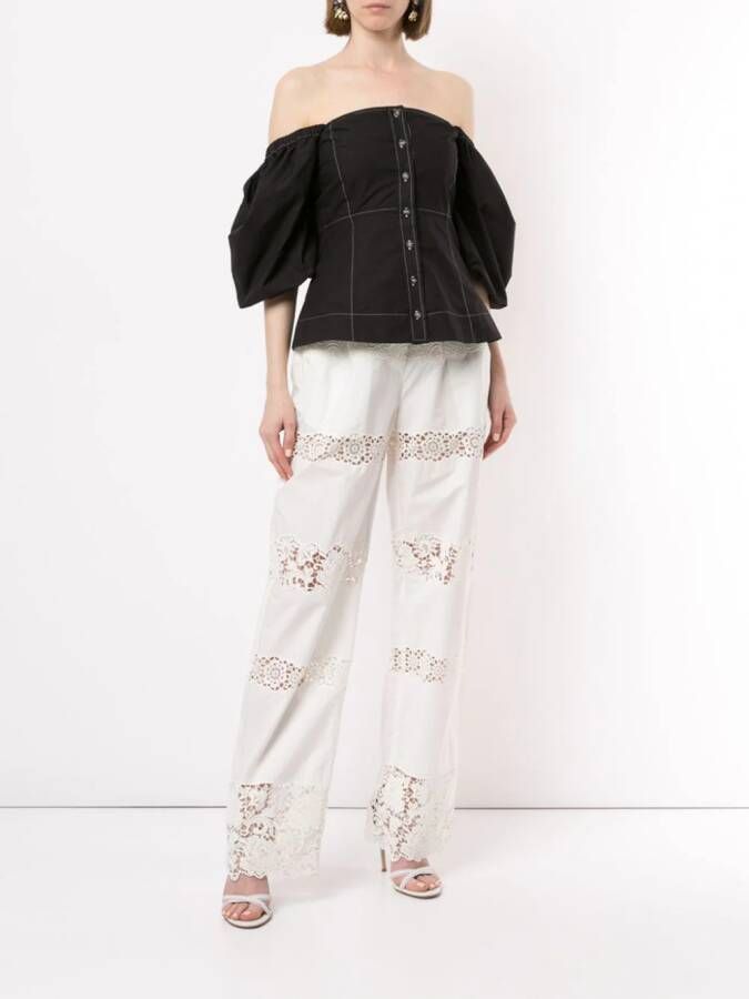 Dolce & Gabbana Broek met borduursel Wit