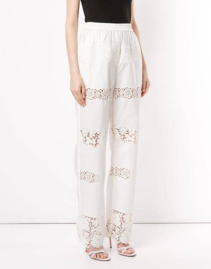 Dolce & Gabbana Broek met borduursel Wit