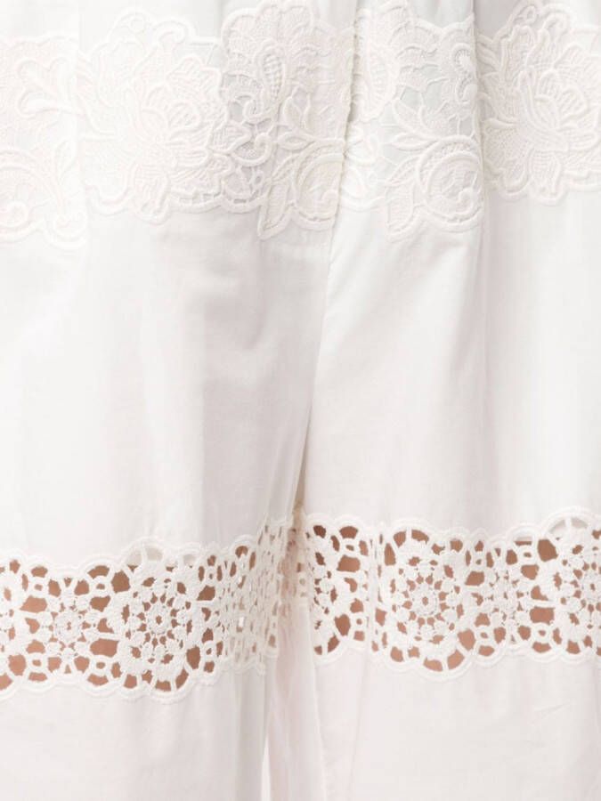 Dolce & Gabbana Broek met borduursel Wit